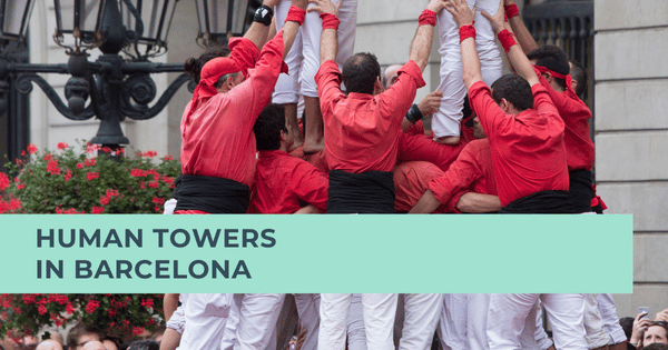 Human towers in Barcelona